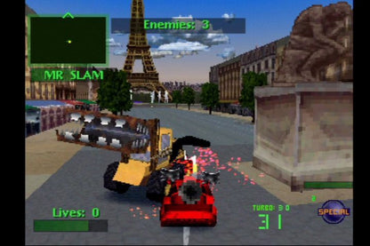 Twisted Metal 2 retro vehicular combat action game for PlayStation 1 (PS1) gameplay