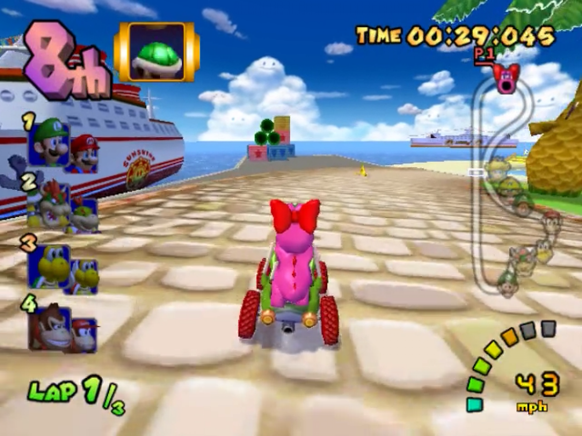 Mario Kart: Double Dash!! gameplay for GameCube (GC) kart racing video game