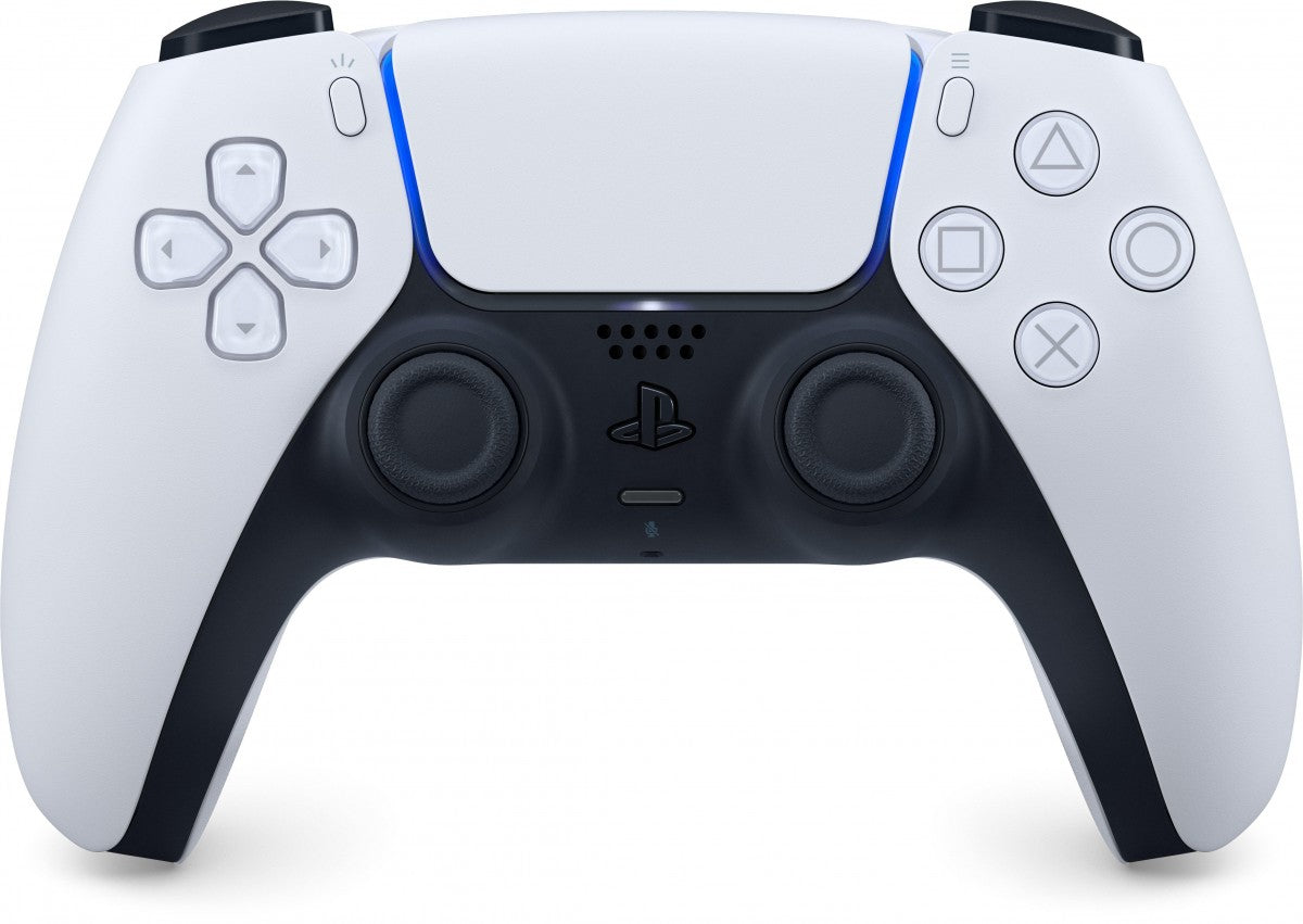 PlayStation 5 DualSense Wireless Controller new official white accessory immersive gaming haptic feedback adaptive triggers  front of controller
