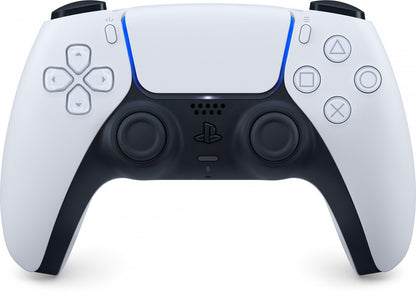 PlayStation 5 DualSense Wireless Controller new official white accessory immersive gaming haptic feedback adaptive triggers  front of controller
