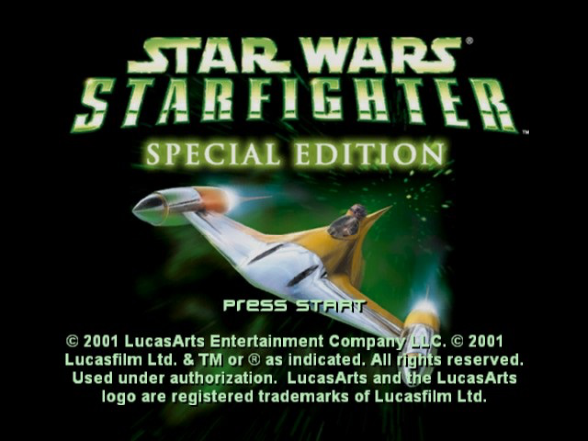 Star Wars Starfighter Special Edition Platinum Hits Xbox video game, space combat flight action, sci-fi adventure, classic Star Wars console title gameplay