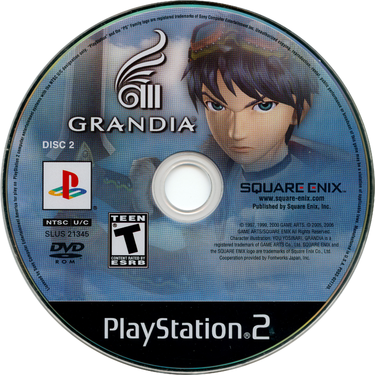Grandia III PlayStation 2 PS2 role playing video game featuring turn-based combat epic fantasy adventure colorful characters magical attacks strategic battles exploration character development powerful abilities and classic PlayStation 2 PS2 gameplay collectible retro gaming appeal game disc 2