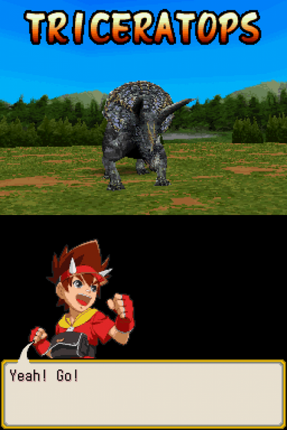 Dinosaur King gameplay for Nintendo DS (DS) dinosaur RPG adventure video game 