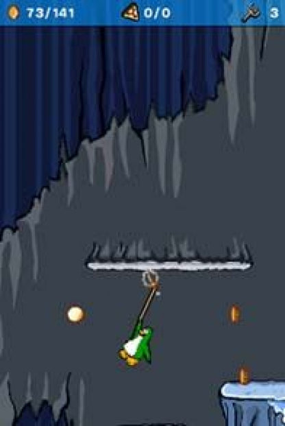 Club Penguin Herberts Revenge for Nintendo DS, gameplay for an action-adventure video game with puzzle-solving, spy missions, mini-games, and cartoon-style gameplay