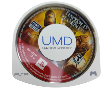 Untold Legends: Brotherhood of the Blade [Greatest Hits] – disc for PlayStation Portable (PSP) action role-playing game