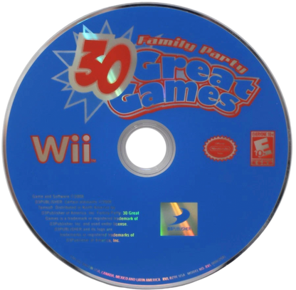 Family Party: 30 Great Games disc for Nintendo Wii (Wii) video game