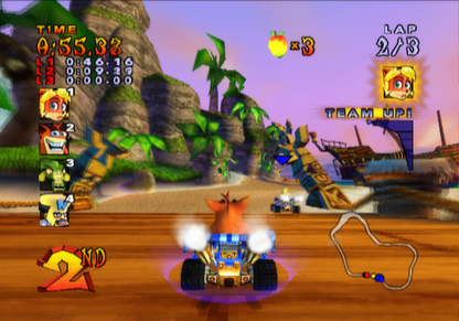 Crash Nitro Kart for PlayStation 2 with kart racing and colorful platform-themed tracks gameplay