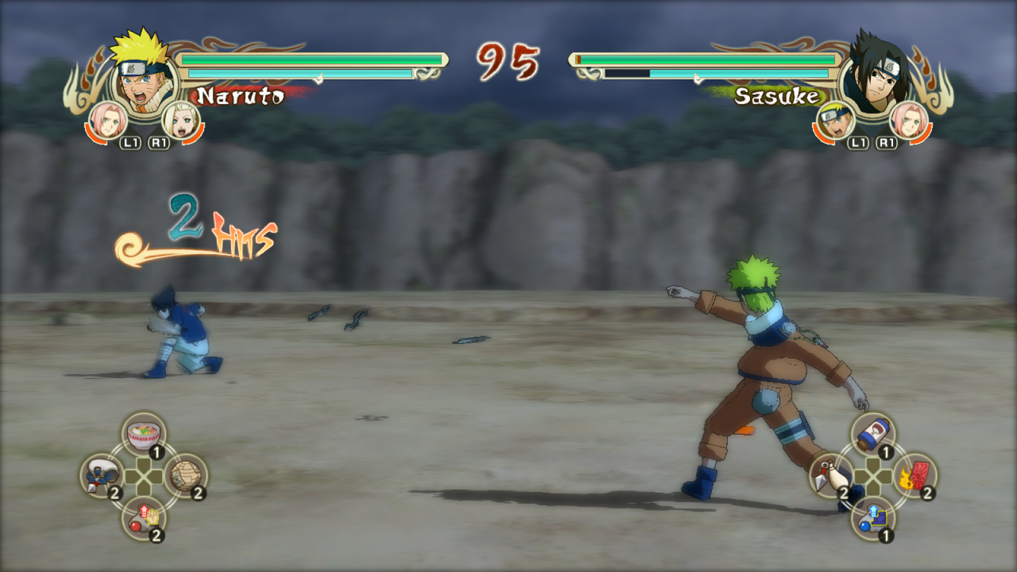 Naruto Ultimate Ninja Storm gameplay for PlayStation 3 fighting video game. 
