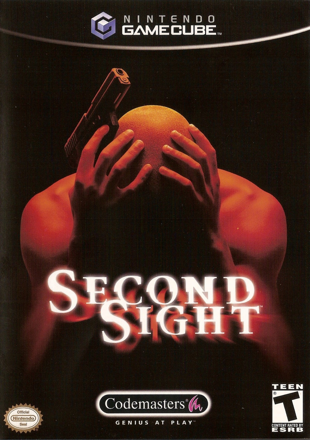 Second Sight Nintendo GameCube for retro video game enthusiasts featuring action adventure gameplay psychic abilities stealth mechanics third person combat suspenseful storytelling puzzle solving and collectible gaming appeal cover art 