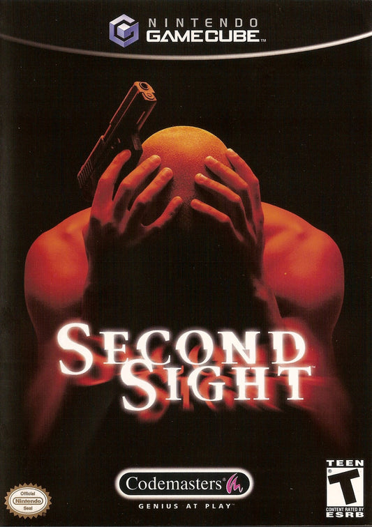 Second Sight Nintendo GameCube for retro video game enthusiasts featuring action adventure gameplay psychic abilities stealth mechanics third person combat suspenseful storytelling puzzle solving and collectible gaming appeal cover art 