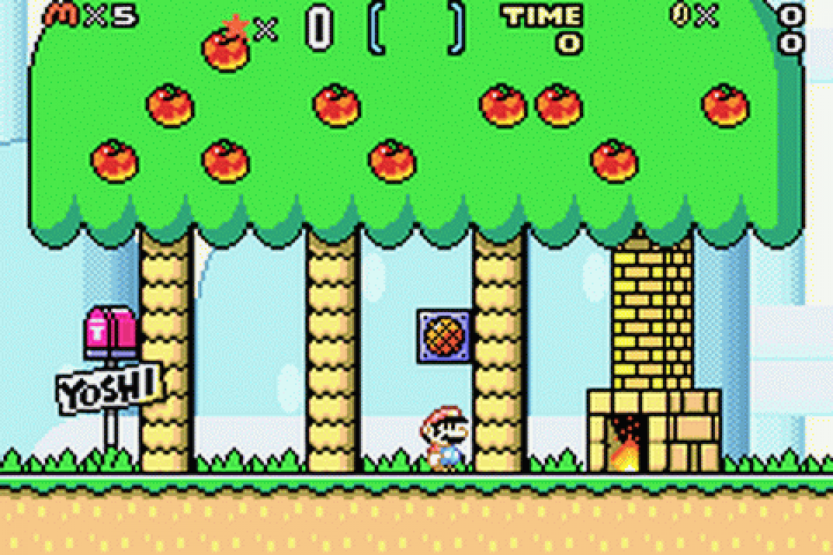 Super Mario Advanced 2: Super Mario World cover art for Game Boy Advance (GBA) video game gameplay