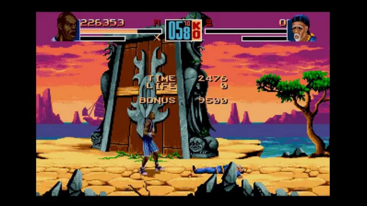 Shaq Fu Sega Genesis GEN for retro video game enthusiasts featuring one on one fighting gameplay iconic Shaquille O'Neal character fast paced martial arts combat fantasy arenas special moves competitive battles and collectible gaming appeal gameplay 