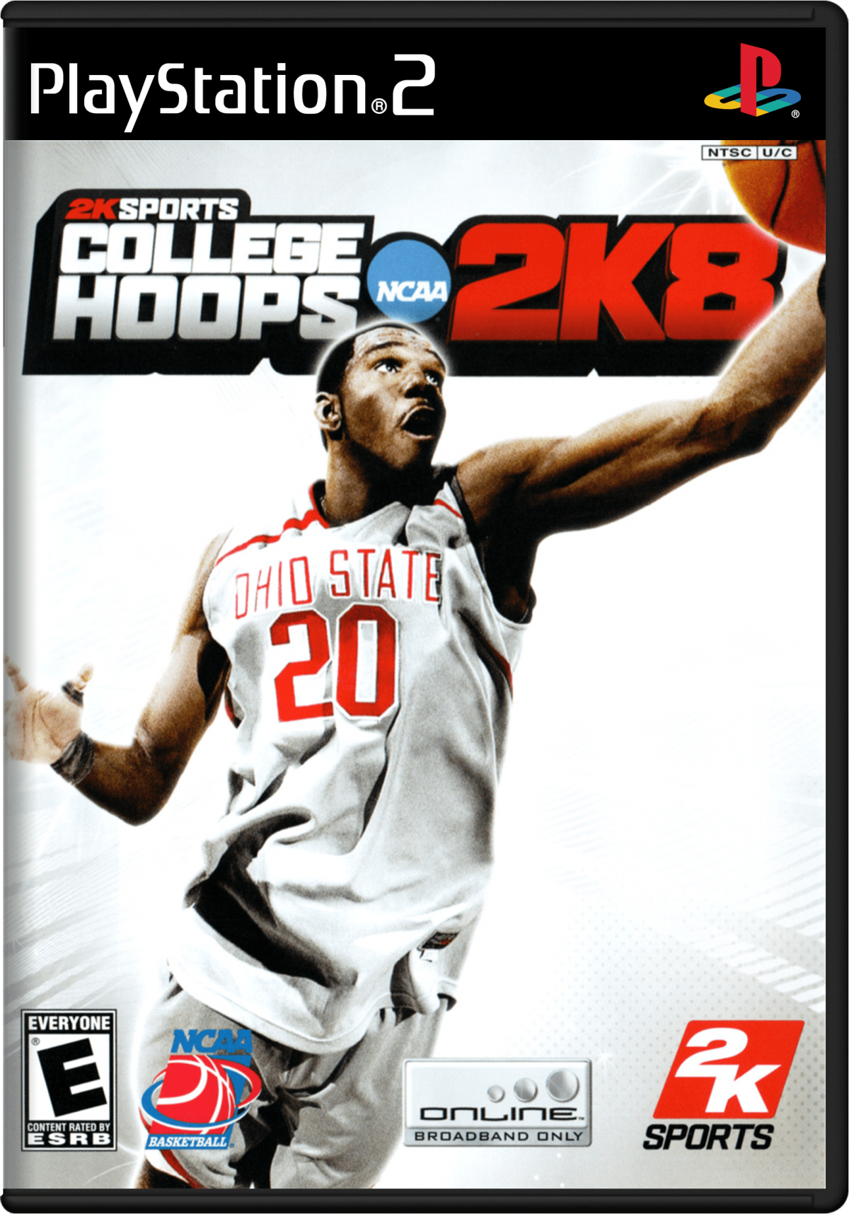 College Hoops 2K8 cover art for Playstation 2 (PS2) sports video game