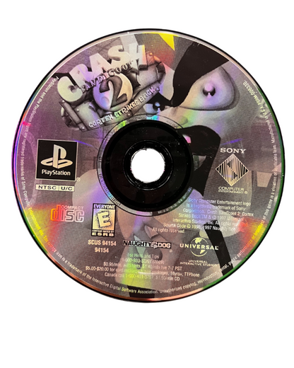 Disc for Crash Bandicoot 2: Cortex Strikes Back [Greatest Hits] – PlayStation 1 (PS1) retro video game