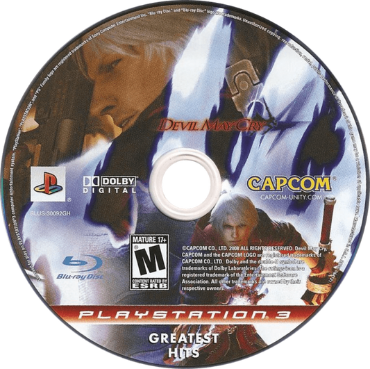 Devil May Cry 4 [Greatest Hits] disc art for PlayStation 3 (PS3) video game