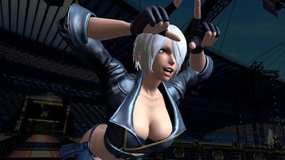 The King of Fighters XIV Steelbook Edition PS4 fighting game featuring team based combat robust roster of classic SNK characters dynamic 3D arenas online multiplayer modes and premium steelbook collectible packaging for Sony PlayStation 4 fans gameplay