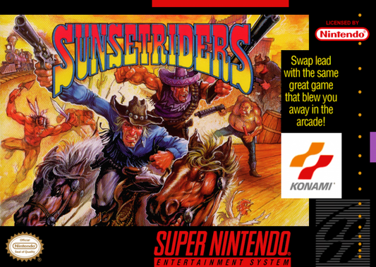 Sunset Riders cover art for Super Nintendo Entertainment System (SNES) video game