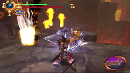 Samurai Legends Musashi PS2 Sony PlayStation 2 action adventure RPG hack and slash samurai sword combat Square Enix Musashi dual blade fighting fantasy story exploration dungeon gameplay retro gaming PlayStation 2 software video game title gameplay