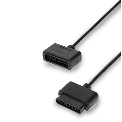 SNES Controller Extension Cable for Super Nintendo Entertainment System wired accessory extended reach longer distance gaming comfortable couch play cord ends