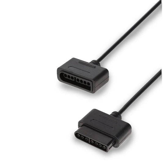 SNES Controller Extension Cable for Super Nintendo Entertainment System wired accessory extended reach longer distance gaming comfortable couch play cord ends