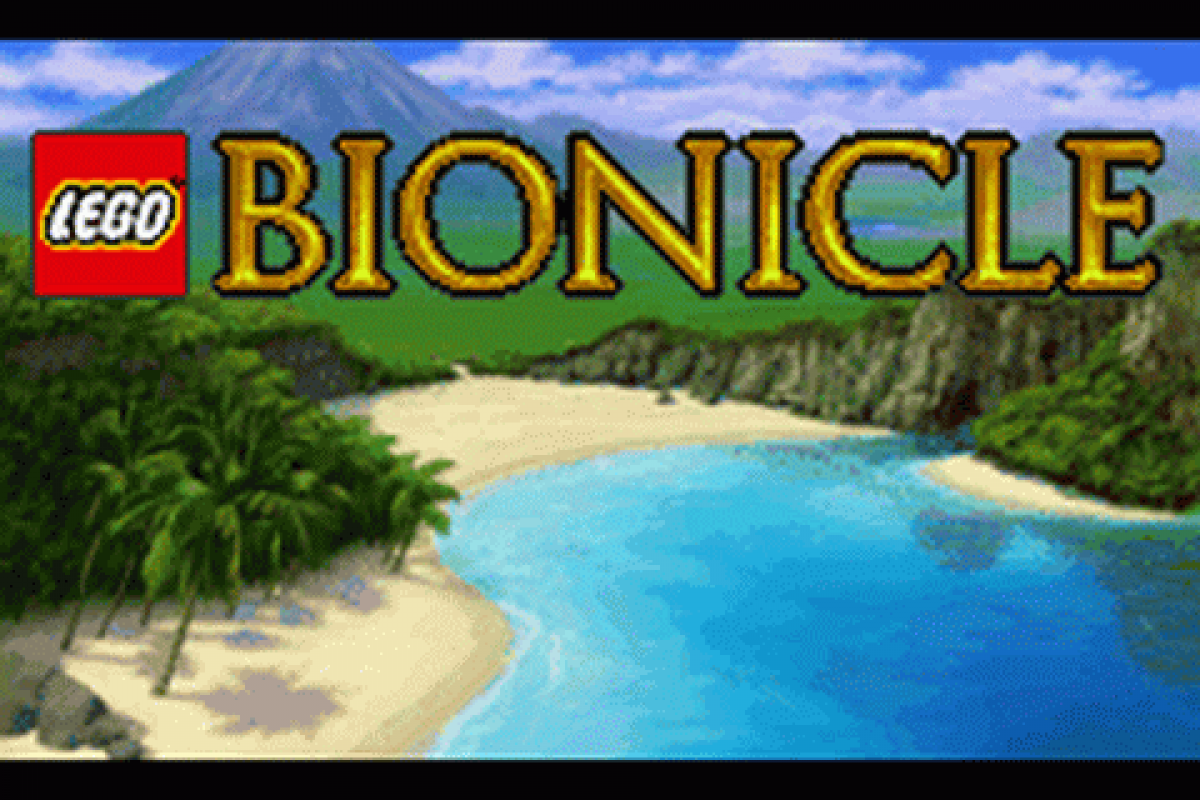 LEGO Bionicle start menu for Game Boy Advance (GBA) video game