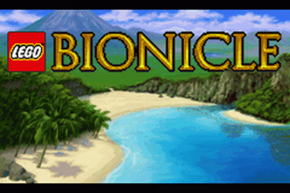 LEGO Bionicle start menu for Game Boy Advance (GBA) video game