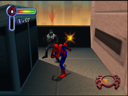 Spider-Man Complete in Box CIB Nintendo 64 N64 for retro video game enthusiasts featuring action adventure gameplay web swinging superhero combat iconic Marvel villains puzzle solving cinematic missions complete in box collectible gaming appeal gameplay 