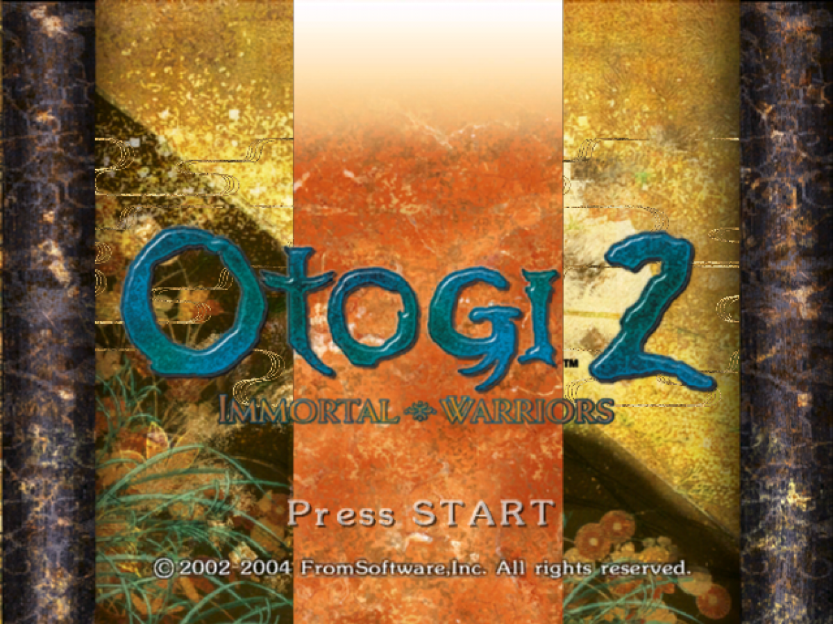 Otogi 2: Immortal Warriors retro Xbox video game Otogi 2 Immortal Warriors action hack and slash demon combat mythological fantasy melee fighting fast paced third person gameplay console title Xbox release title screen