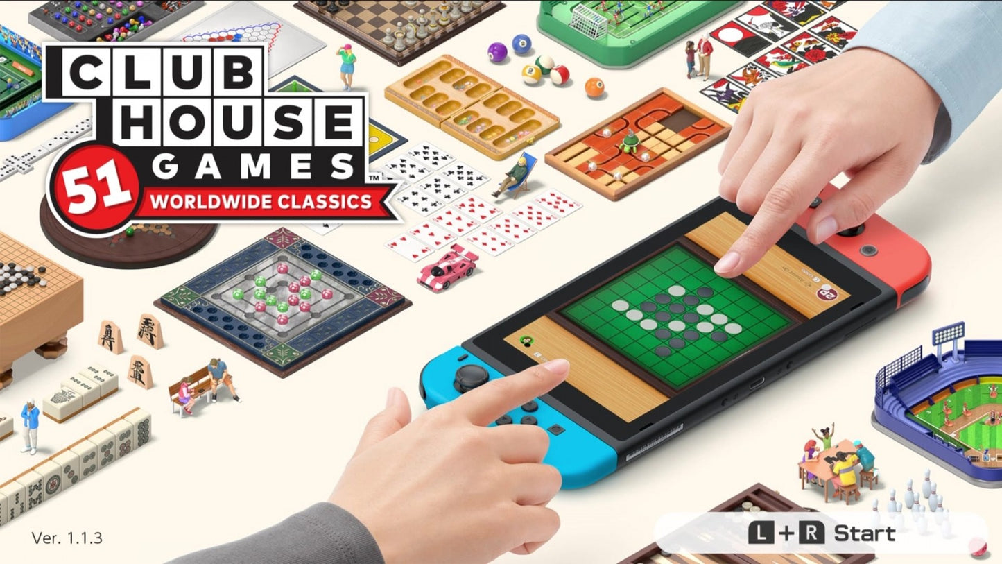 Clubhouse Games 51 Worldwide Classics titlepage for Nintendo Switch party game