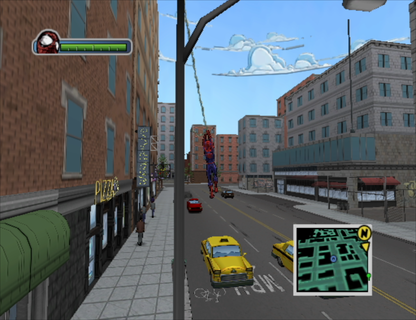 Ultimate Spider-Man gameplay for Nintendo GameCube (GC) superhero action adventure video game