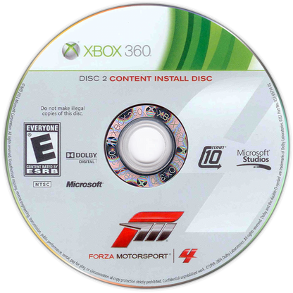 Forza Motorsport 4 for Xbox 360 racing simulation video game featuring realistic driving physics extensive car roster dynamic tracks Kinect support and immersive next generation motorsports experience disc 2 