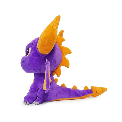 Skylanders Spyro plush inspired design featuring collectible dragon character plush aesthetic soft stuffed toy purple fantasy creature magical adventure mascot colorful action platformer gaming merchandise presentation
