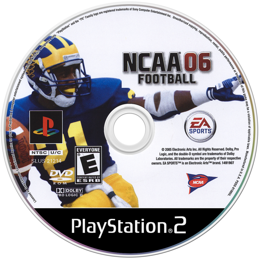 NCAA Football 06 – PlayStation 2 (PS2) college football sports video game disc