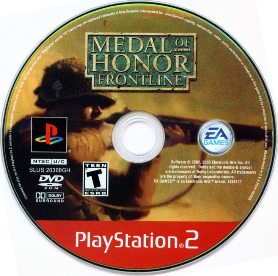 Medal of Honor Frontline Greatest Hits disc art for PlayStation 2 (PS2) video game