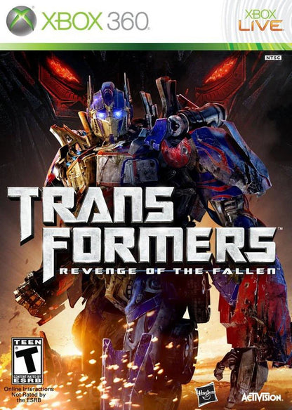 Transformers: Revenge of the Fallen cover art for Xbox 360 (X360) action-adventure superhero video game