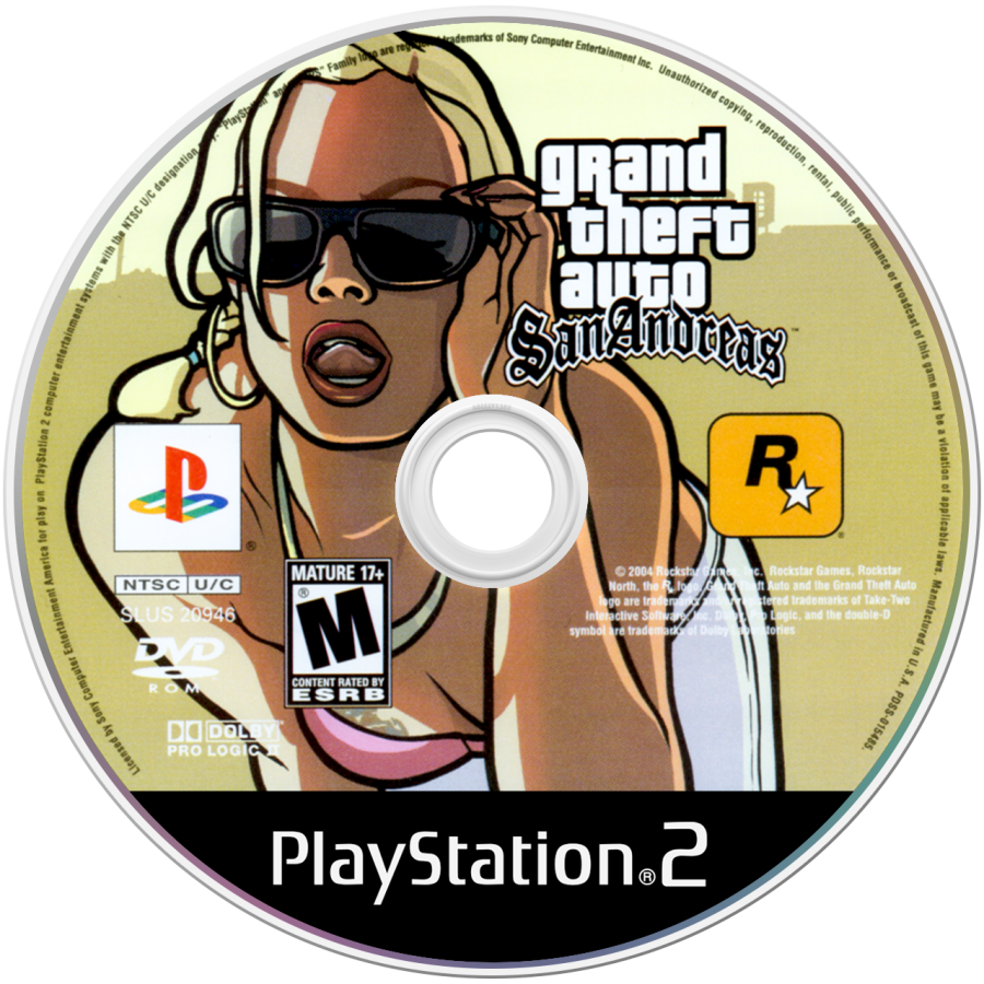Grand Theft Auto San Andreas PlayStation 2 open-world action-adventure video game Rockstar Games CJ Carl Johnson returning home Los Santos San Fierro Las Venturas gang warfare missions exploration vehicle hijacking customization RPG elements 90s setting crime saga disc