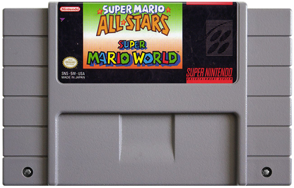 Super Mario All-Stars / Super Mario World cartridge for Super Nintendo Entertainment System (SNES) retro video game