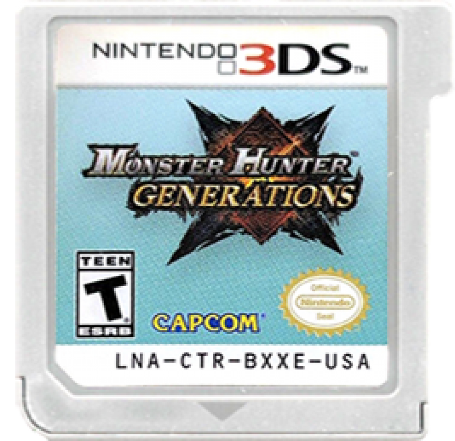 Monster Hunter Generations cartridge for Nintendo 3DS (3DS) action role-playing video game