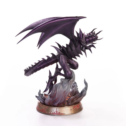 Red Eyes Black Dragon 13" Statue Purple Variant – Figure. Side view of statue