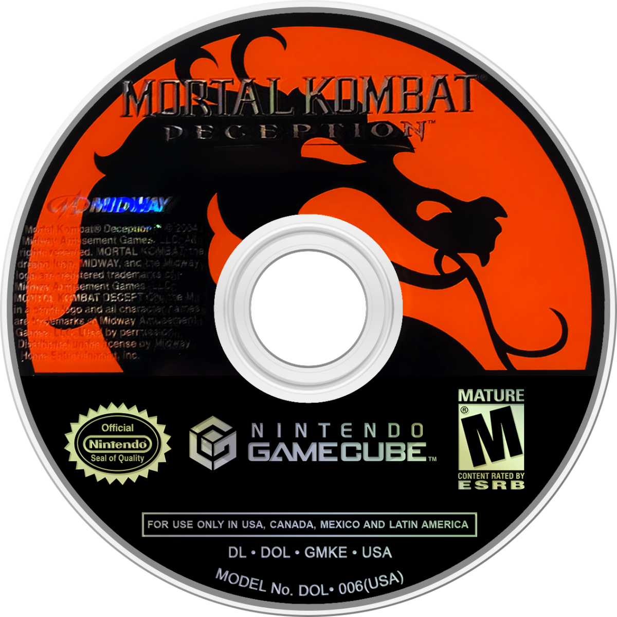Mortal Kombat: Deception for Nintendo GameCube (GC) at Gamers INC, featuring the brutal and deep installment of the legendary fighting series that introduces the massive "Konquest" open-world RPG mode and innovative "Chess Kombat" and "Puzzle Kombat" mini-games, alongside a massive roster of warriors—including GameCube exclusive playable characters Goro and Shao Kahn—for the ultimate fatalities and weapon-based combat experience disc