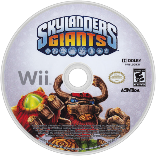 Skylanders Giants for Wii action adventure toy-to-life video game featuring collectible character figures portal gameplay cooperative play and family friendly fantasy battles experience disc