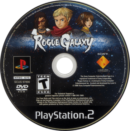 Rogue Galaxy PS2 PlayStation 2 action RPG role playing game retro video game disc
