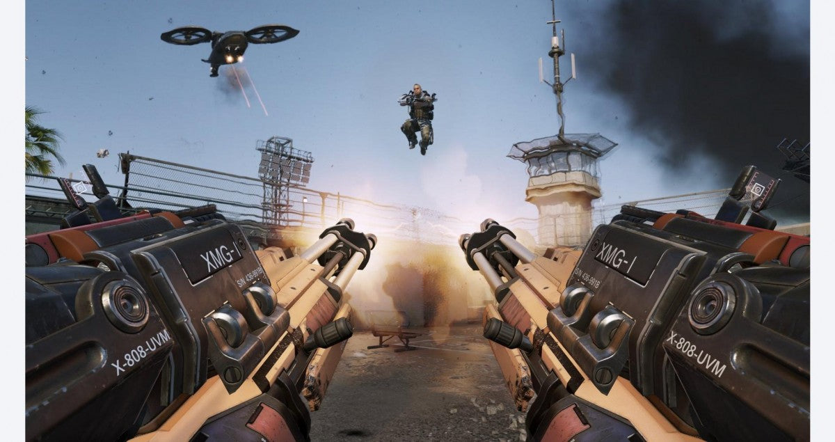 Call of Duty: Advanced Warfare – Xbox One (XONE) gameplay for futuristic first-person shooter game with exo-suit combat