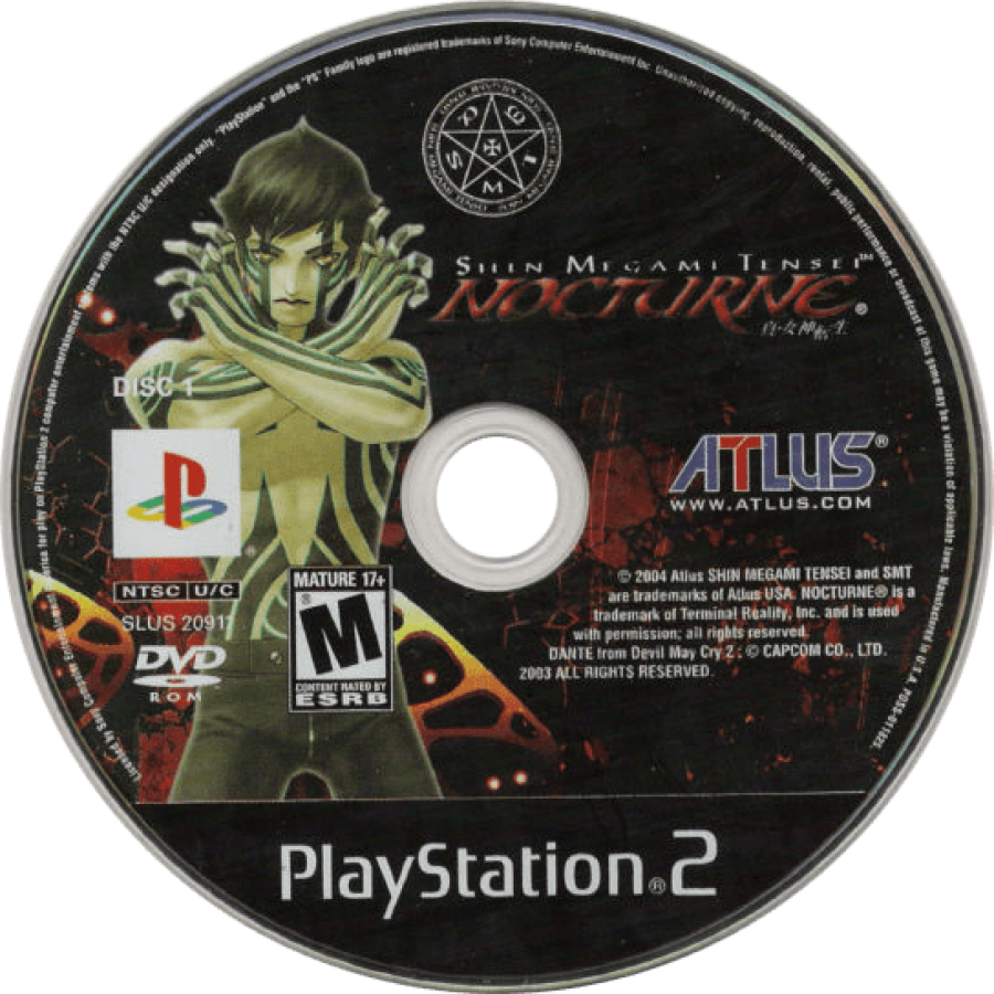 Shin Megami Tensei Nocturne PlayStation 2 PS2 for role playing video game fans featuring turn based combat demon recruitment and fusion post apocalyptic Tokyo exploration challenging dungeon crawling strategic gameplay deep storytelling iconic Atlus JRPG adventure collectible gaming appeal disc