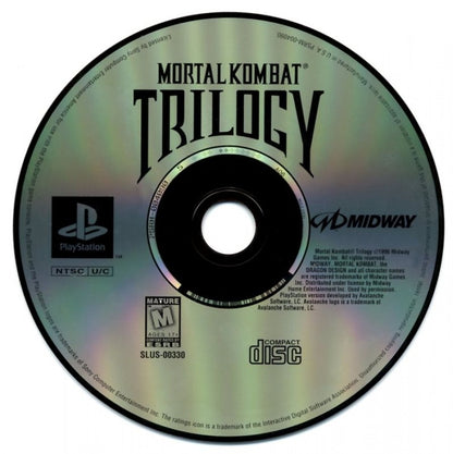 Mortal Kombat Trilogy [Greatest Hits] disc for PlayStation 1 (PS1) retro video game
