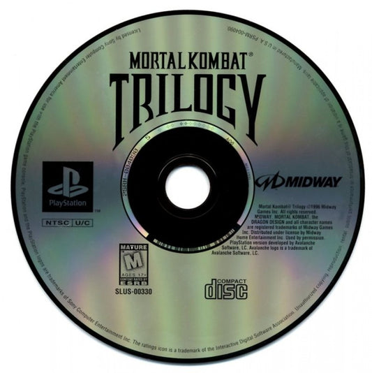 Mortal Kombat Trilogy [Greatest Hits] disc for PlayStation 1 (PS1) retro video game