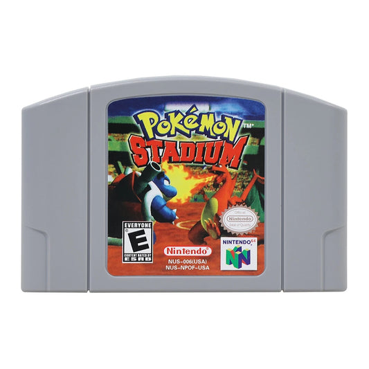 Pokemon Stadium Nintendo 64 N64 battle simulator game 3D Pokemon battles transfer pak compatibility mini games tournament mode multiplayer Nintendo classic retro gaming cartridge video game title cartridge