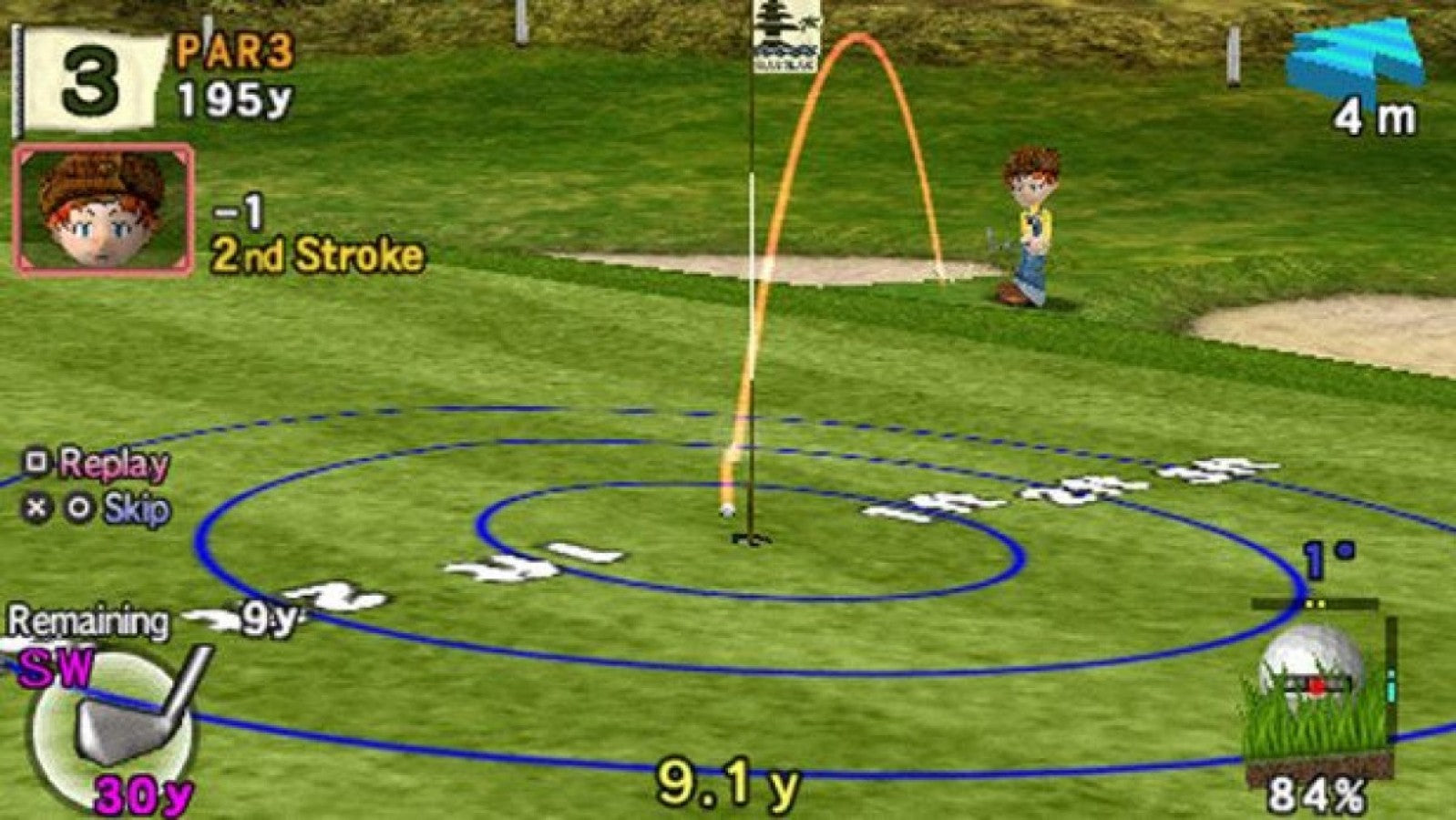 Hot Shots Golf: Open Tee 2 gameplay for PlayStation Portable (PSP) golf sports game
