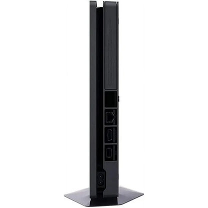 Sony PS4 Slim edition gaming console vertical rear view