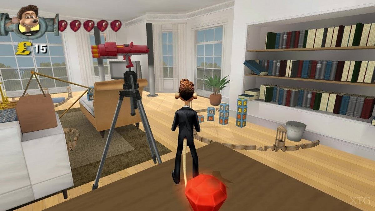 Flushed Away for GameCube featuring family friendly action adventure gameplay based on the animated film gameplay screenshot